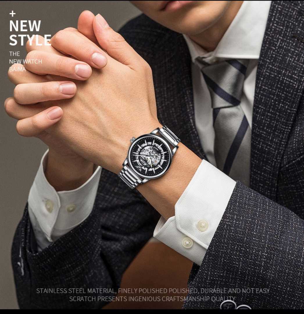 TRSOYE,8386,Fashion,Cool,Men,Automatic,Mechanical,Watches,Night,Luminous,30,Meters,Waterproof