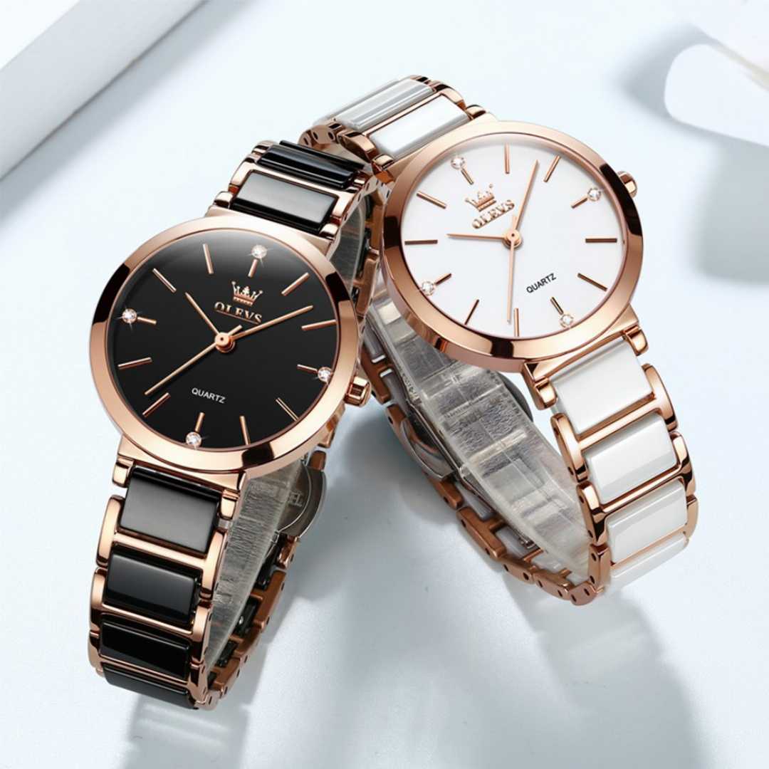 OLEVS,5877,High,Quality,Japanese,Ceramics,Movement,Japan,Quartz