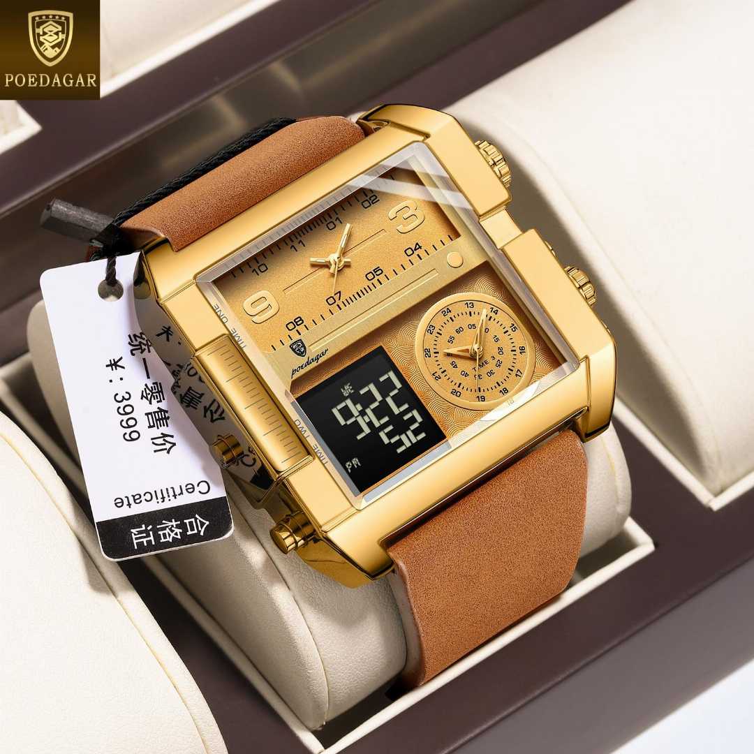 POEDAGAR,997,Chronograph,Luminous,Day,Week,Men,Digital,Multifunction,Men